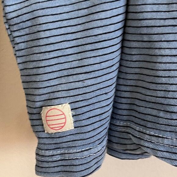 Marine Layer Mens Striped Tee T-Shirt Size L Blue Nautical Long Sleeve Cotton - Picture 5 of 9